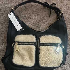 Aimee Kestenberg Black and Cream Hobo Bag